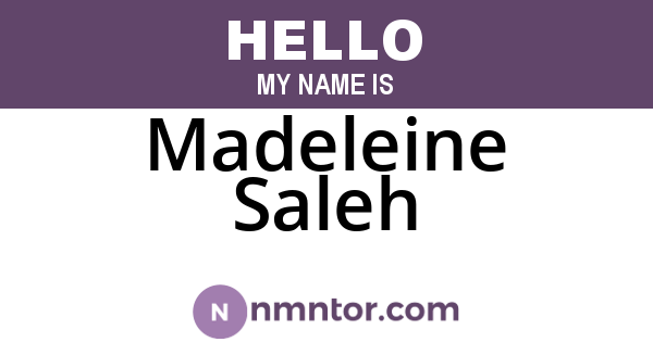 Madeleine Saleh