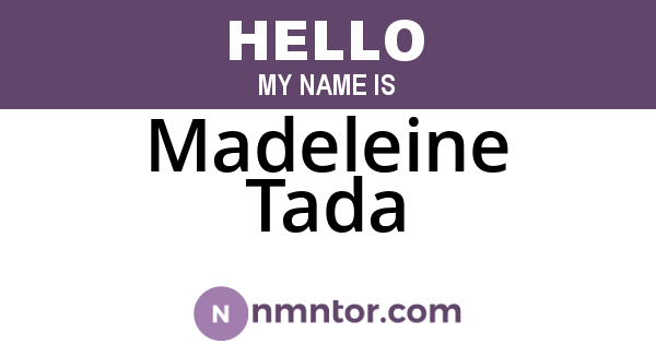 Madeleine Tada