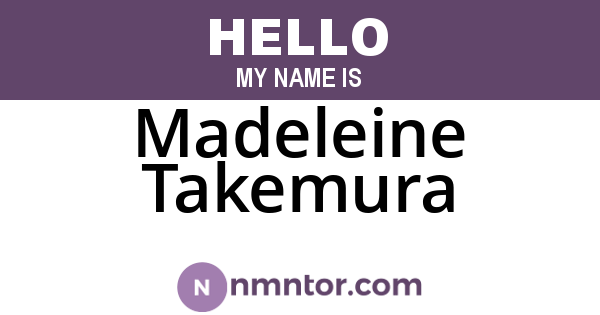 Madeleine Takemura