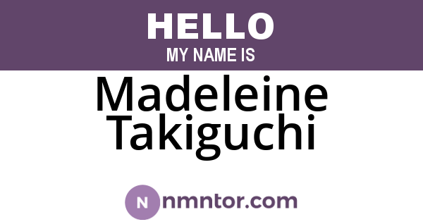 Madeleine Takiguchi