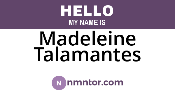 Madeleine Talamantes