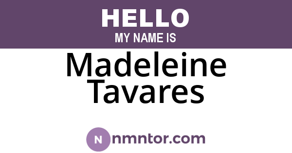 Madeleine Tavares