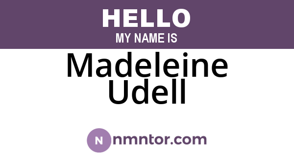 Madeleine Udell