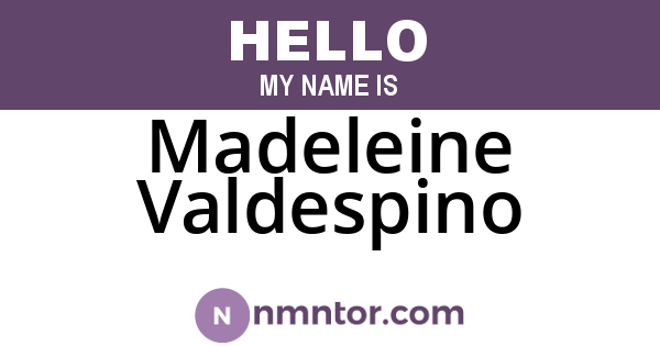 Madeleine Valdespino