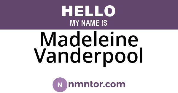 Madeleine Vanderpool
