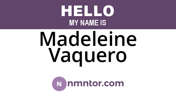 Madeleine Vaquero