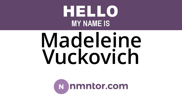 Madeleine Vuckovich