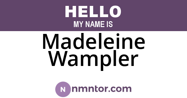 Madeleine Wampler