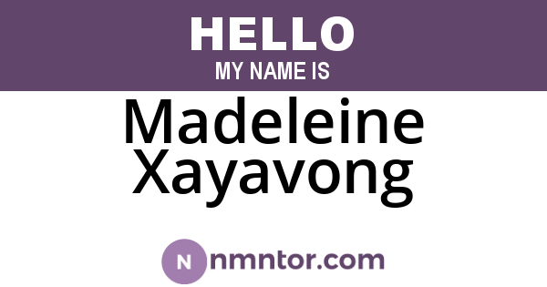 Madeleine Xayavong