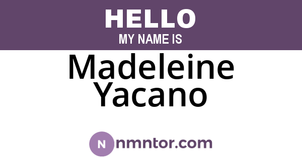 Madeleine Yacano