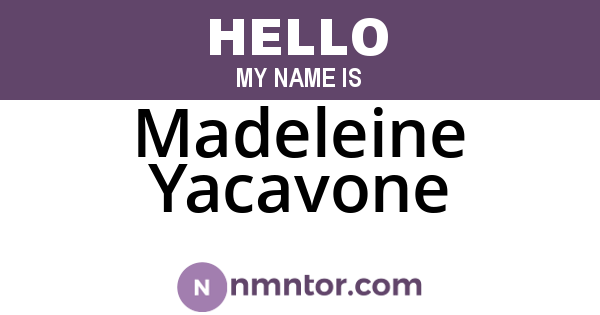 Madeleine Yacavone
