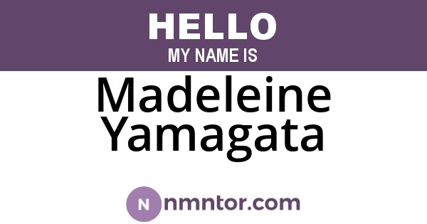 Madeleine Yamagata