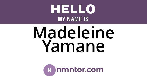 Madeleine Yamane