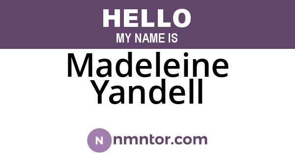 Madeleine Yandell