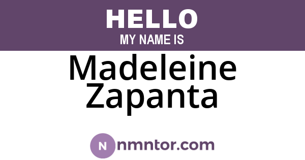 Madeleine Zapanta
