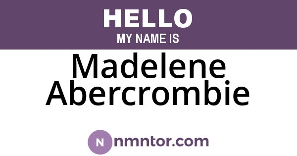 Madelene Abercrombie