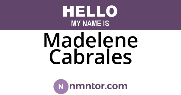 Madelene Cabrales