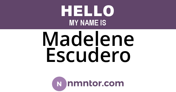 Madelene Escudero