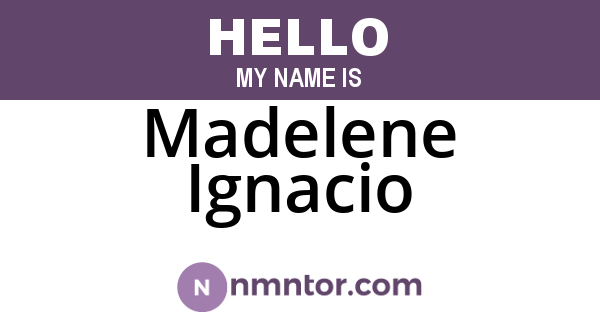Madelene Ignacio