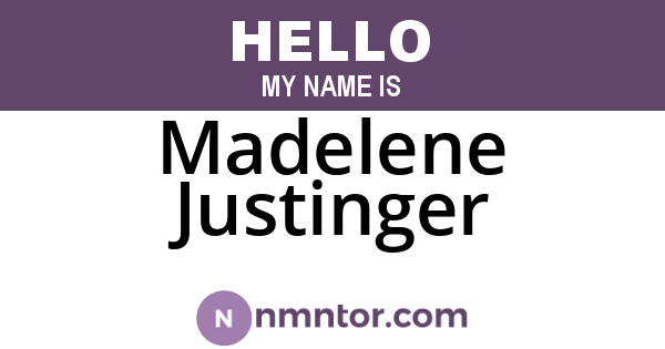 Madelene Justinger