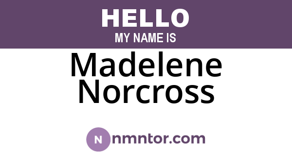 Madelene Norcross