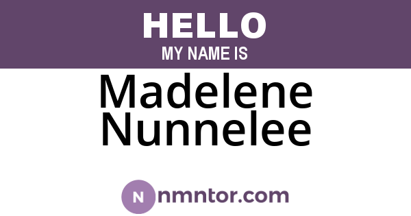 Madelene Nunnelee