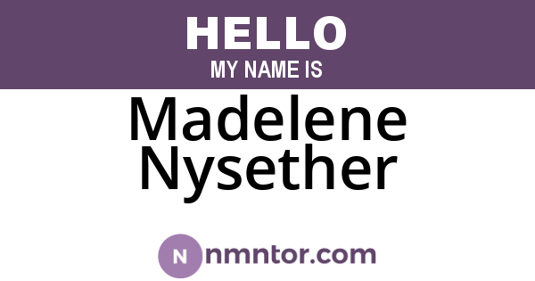 Madelene Nysether