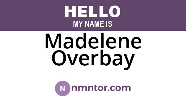 Madelene Overbay