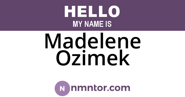 Madelene Ozimek