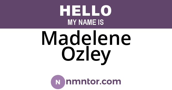 Madelene Ozley