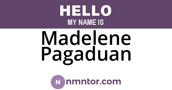 Madelene Pagaduan