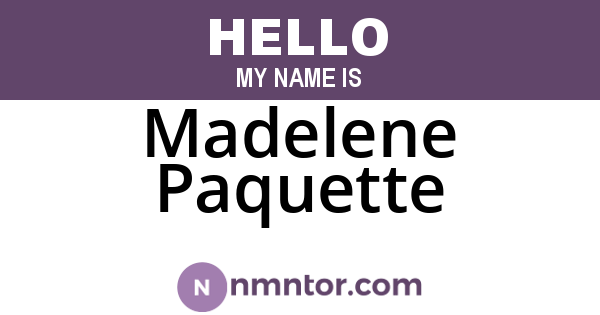 Madelene Paquette