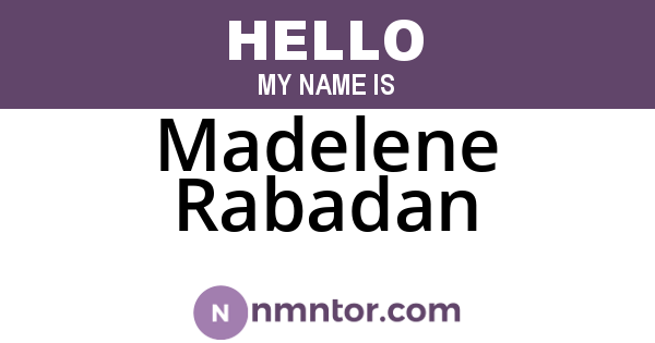 Madelene Rabadan