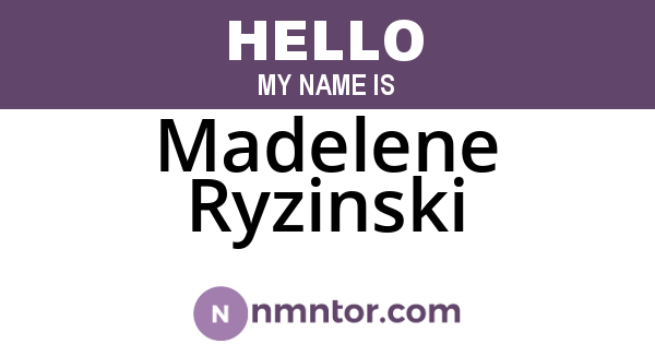 Madelene Ryzinski