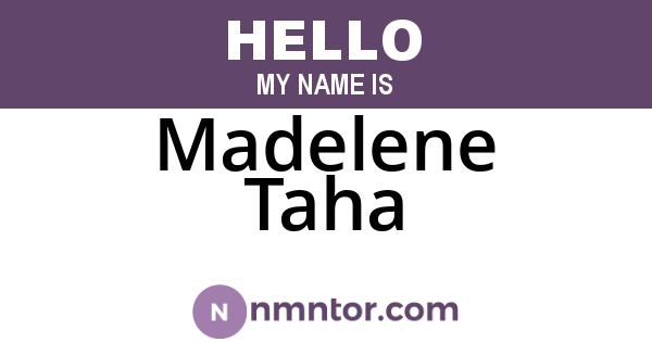 Madelene Taha