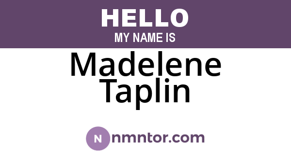 Madelene Taplin