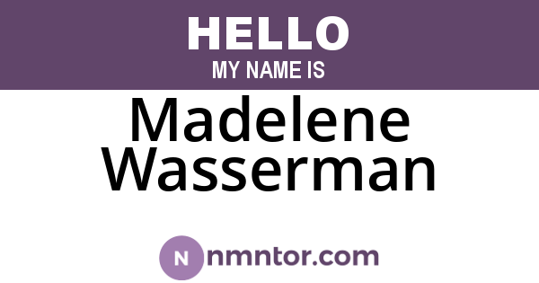 Madelene Wasserman