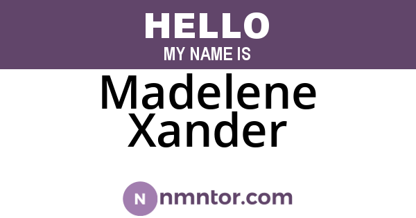 Madelene Xander