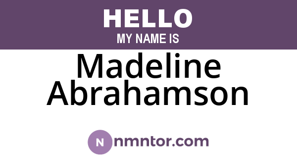 Madeline Abrahamson