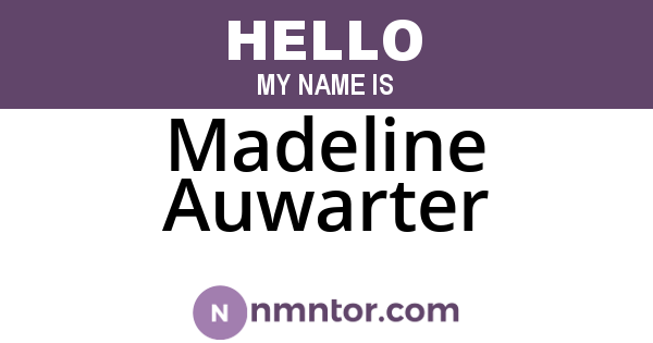 Madeline Auwarter