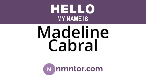 Madeline Cabral