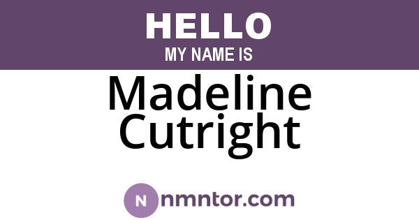 Madeline Cutright