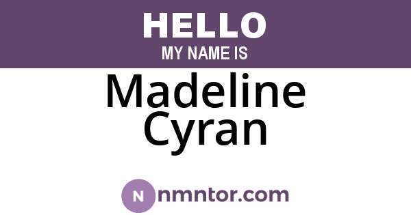 Madeline Cyran