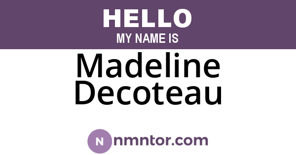 Madeline Decoteau