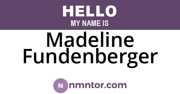 Madeline Fundenberger
