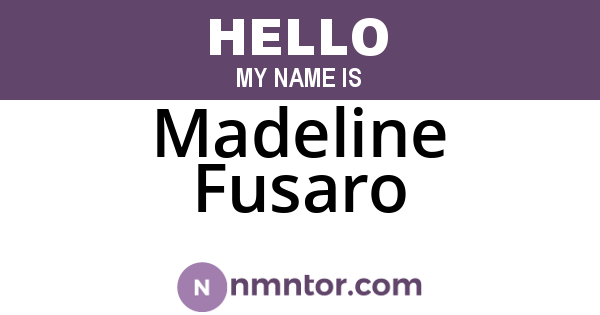 Madeline Fusaro