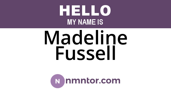 Madeline Fussell
