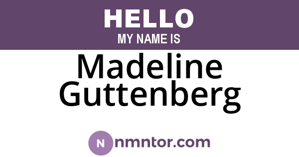 Madeline Guttenberg