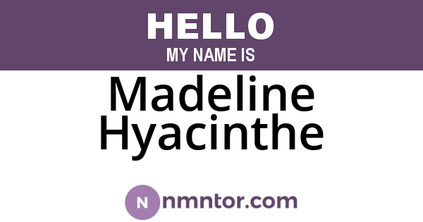 Madeline Hyacinthe