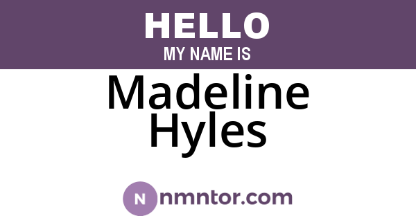 Madeline Hyles